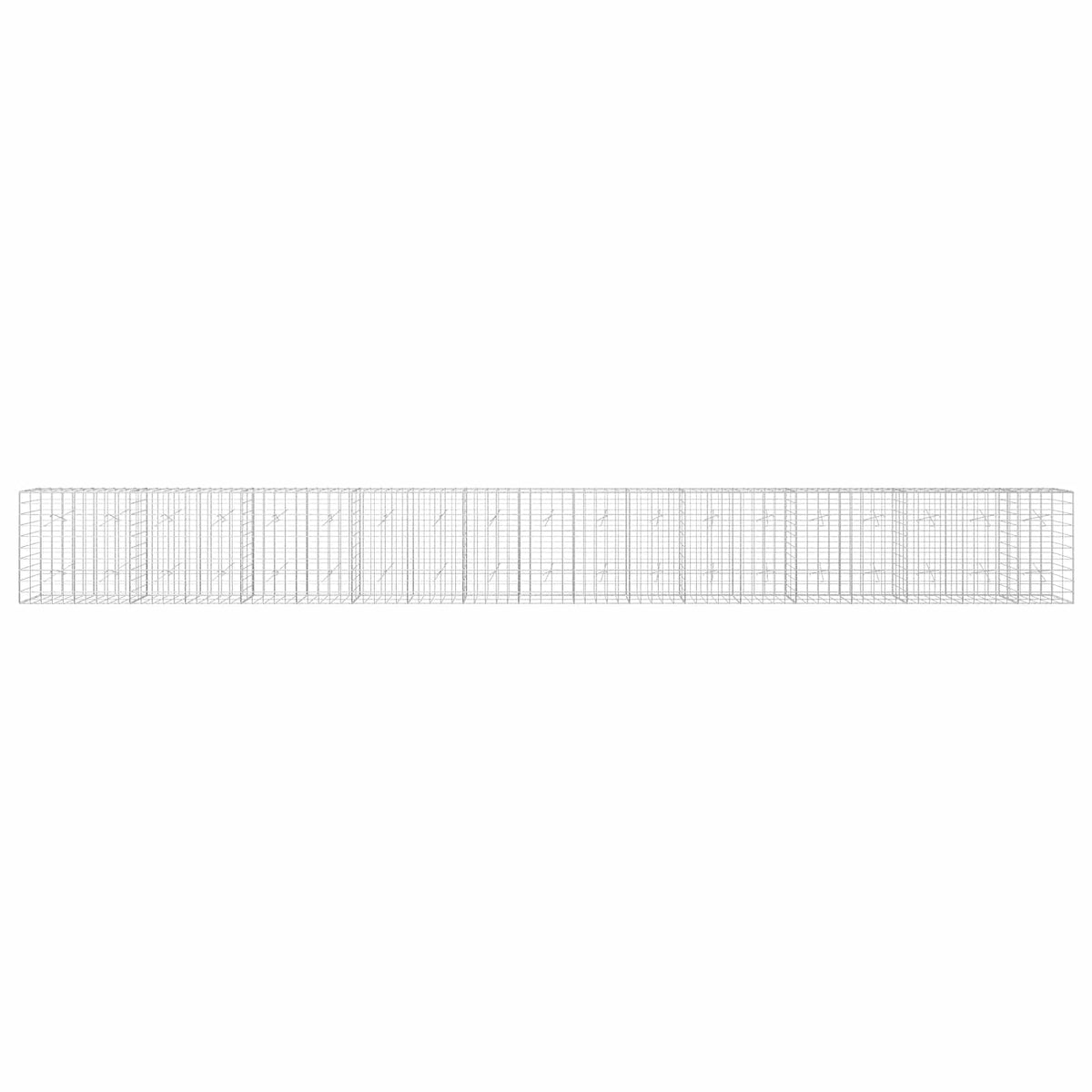 Gabion s žicom debljine 5 mm i mrežom 10x10 cm 950x20x100 cm
