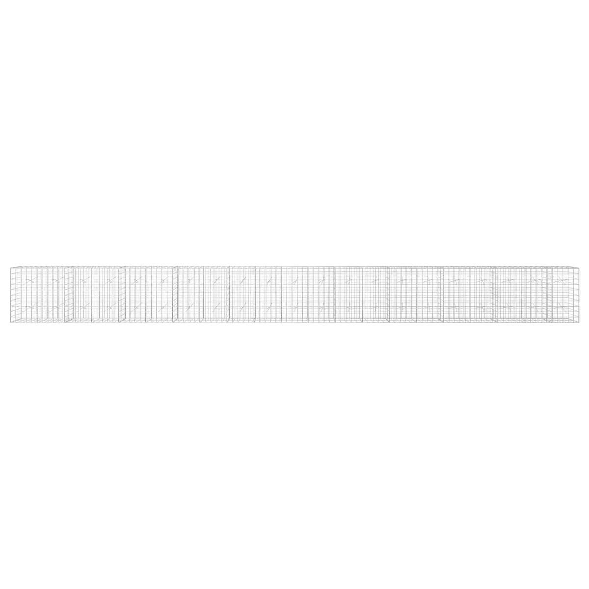 Gabion s žicom debljine 5 mm i mrežom 10x10 cm 1050x20x100 cm