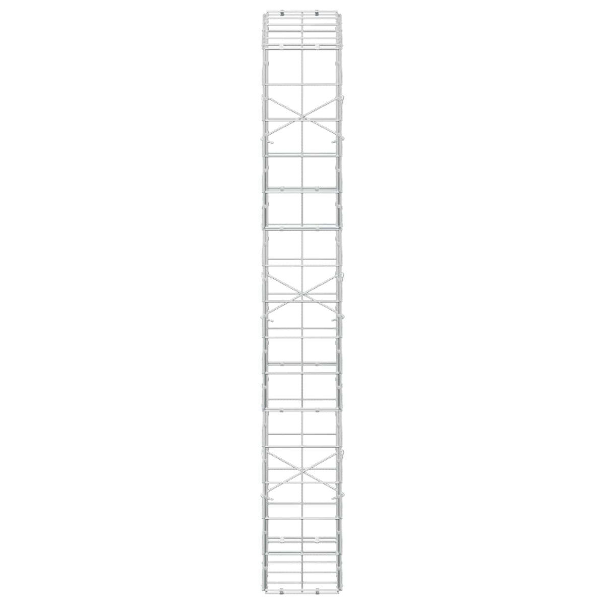 Gabion s žicom debljine 5 mm i mrežom 10x10 cm 50x20x150 cm