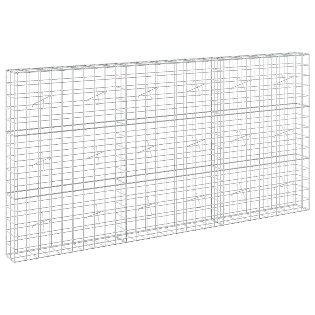 Gabion s žicom debljine 5 mm i mrežom 10x10 cm 300x20x150 cm