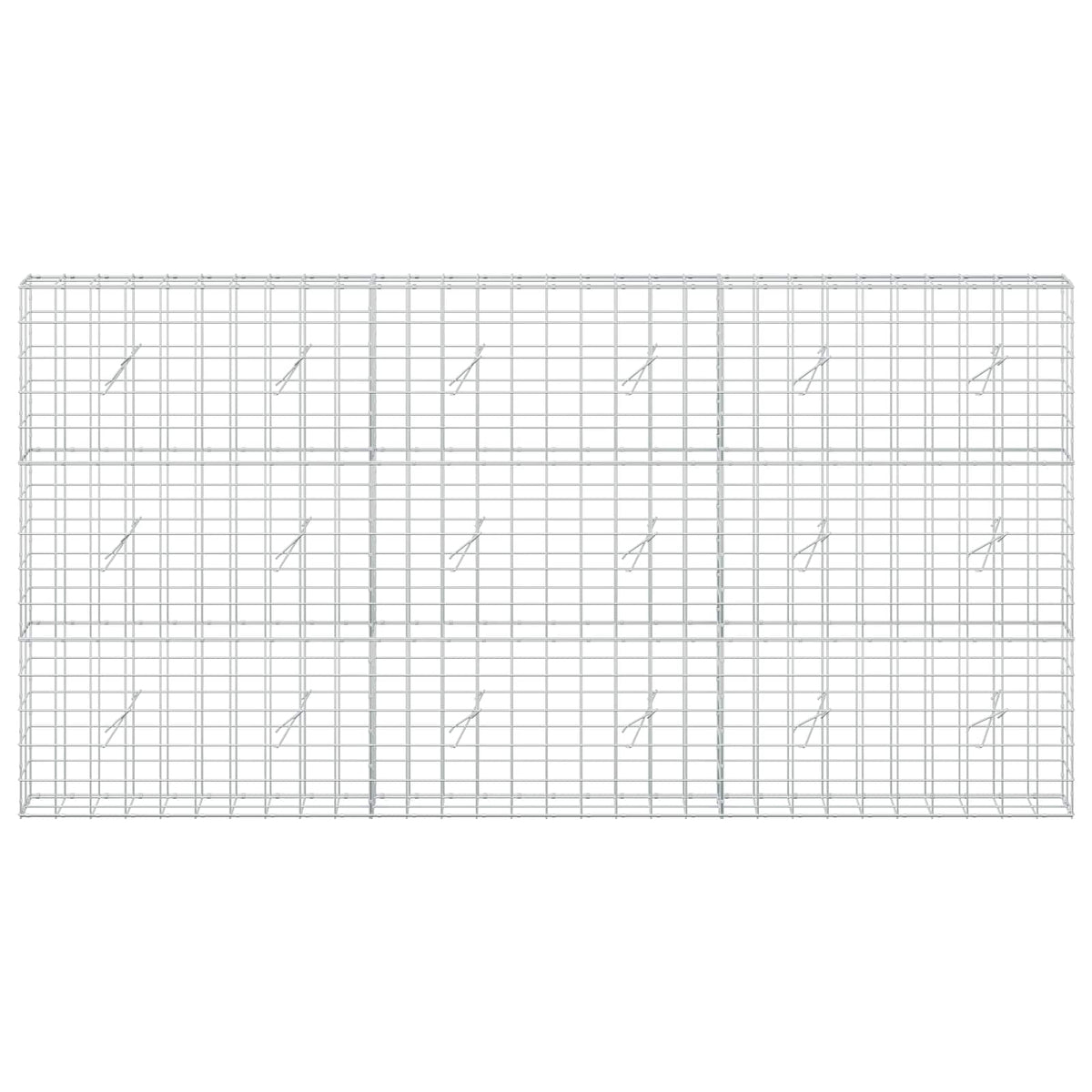 Gabion s žicom debljine 5 mm i mrežom 10x10 cm 300x20x150 cm