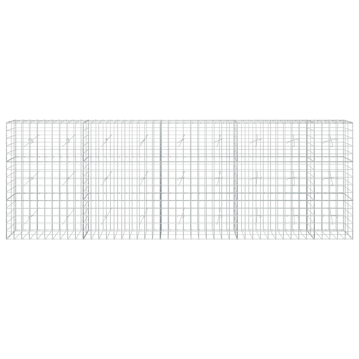 Gabion s žicom debljine 5 mm i mrežom 10x10 cm 450x20x150 cm