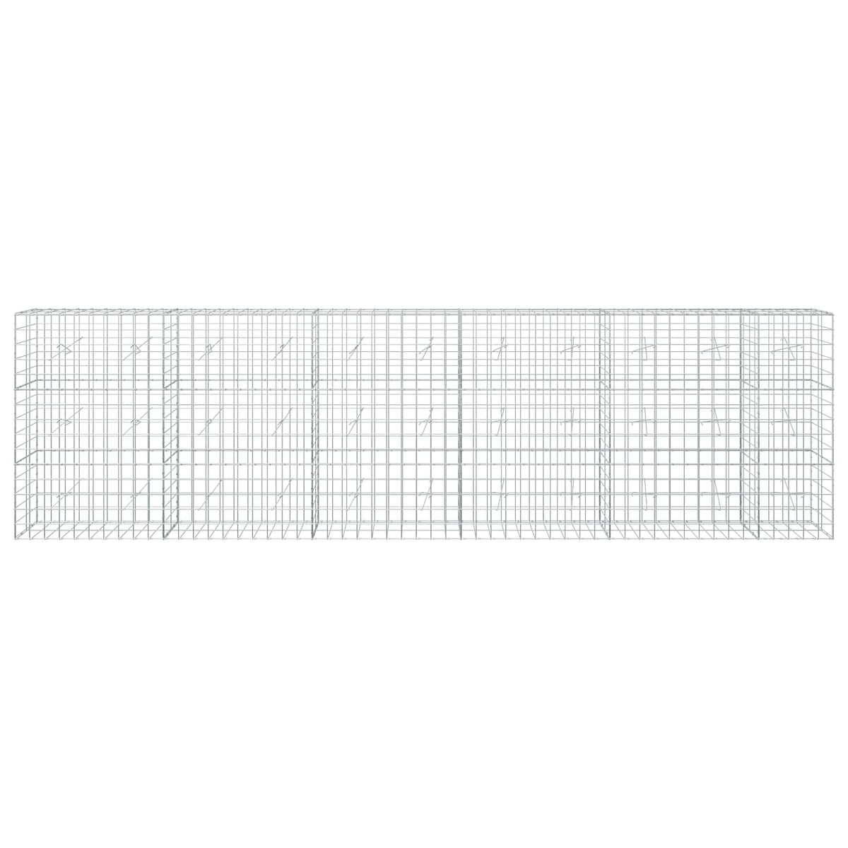 Gabion s žicom debljine 5 mm i mrežom 10x10 cm 550x20x150 cm