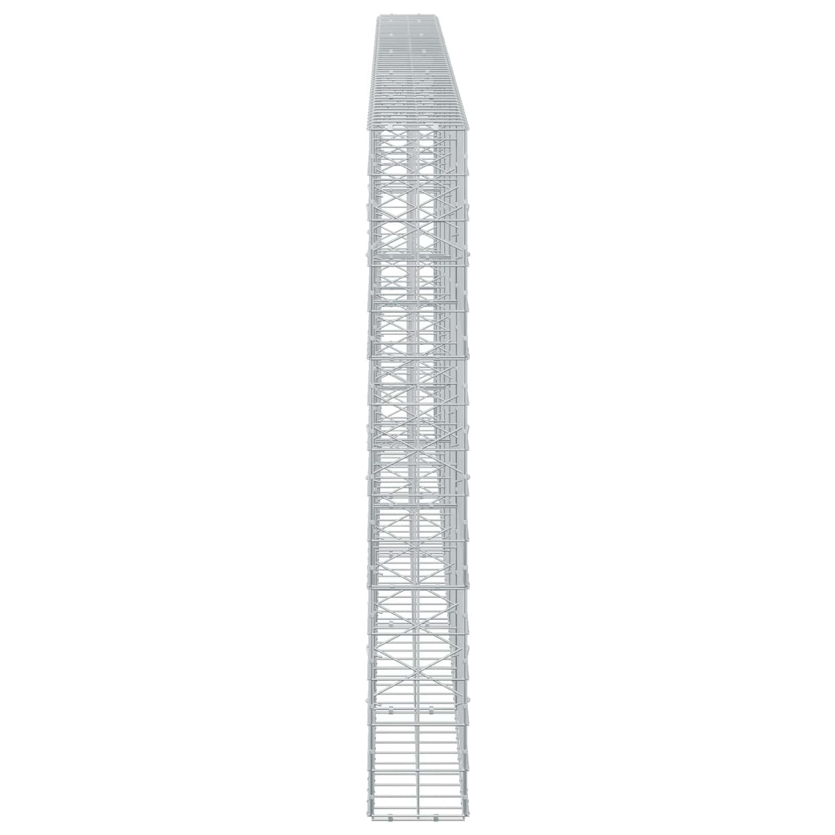 Gabion s žicom debljine 5 mm i mrežom 10x10 cm 550x20x150 cm
