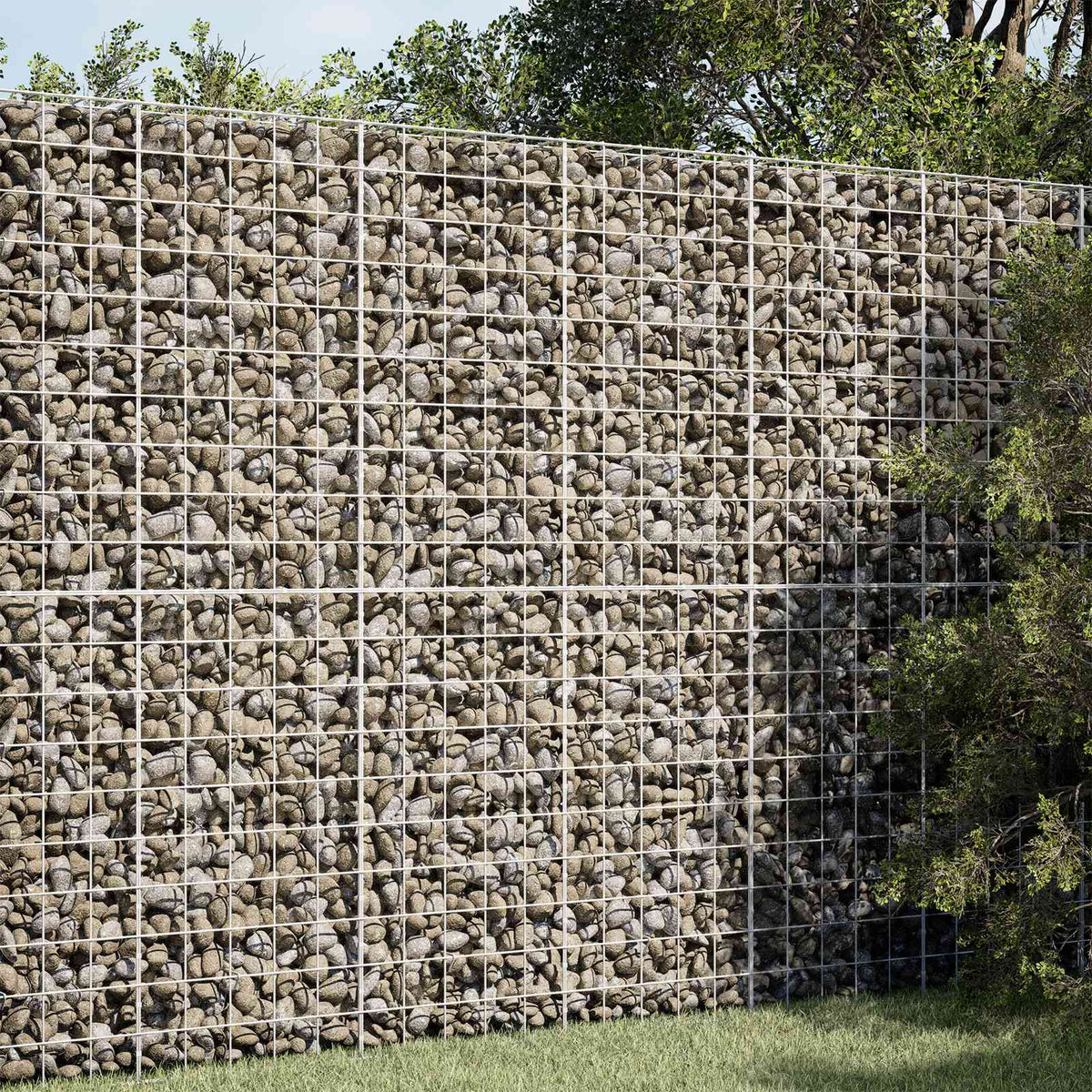 Gabion s žicom debljine 5 mm i mrežom 10x10 cm 50x20x200 cm