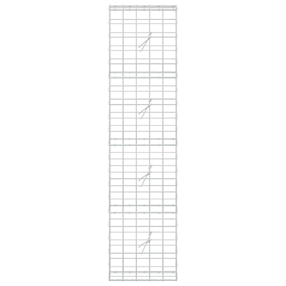 Gabion s žicom debljine 5 mm i mrežom 10x10 cm 50x20x200 cm