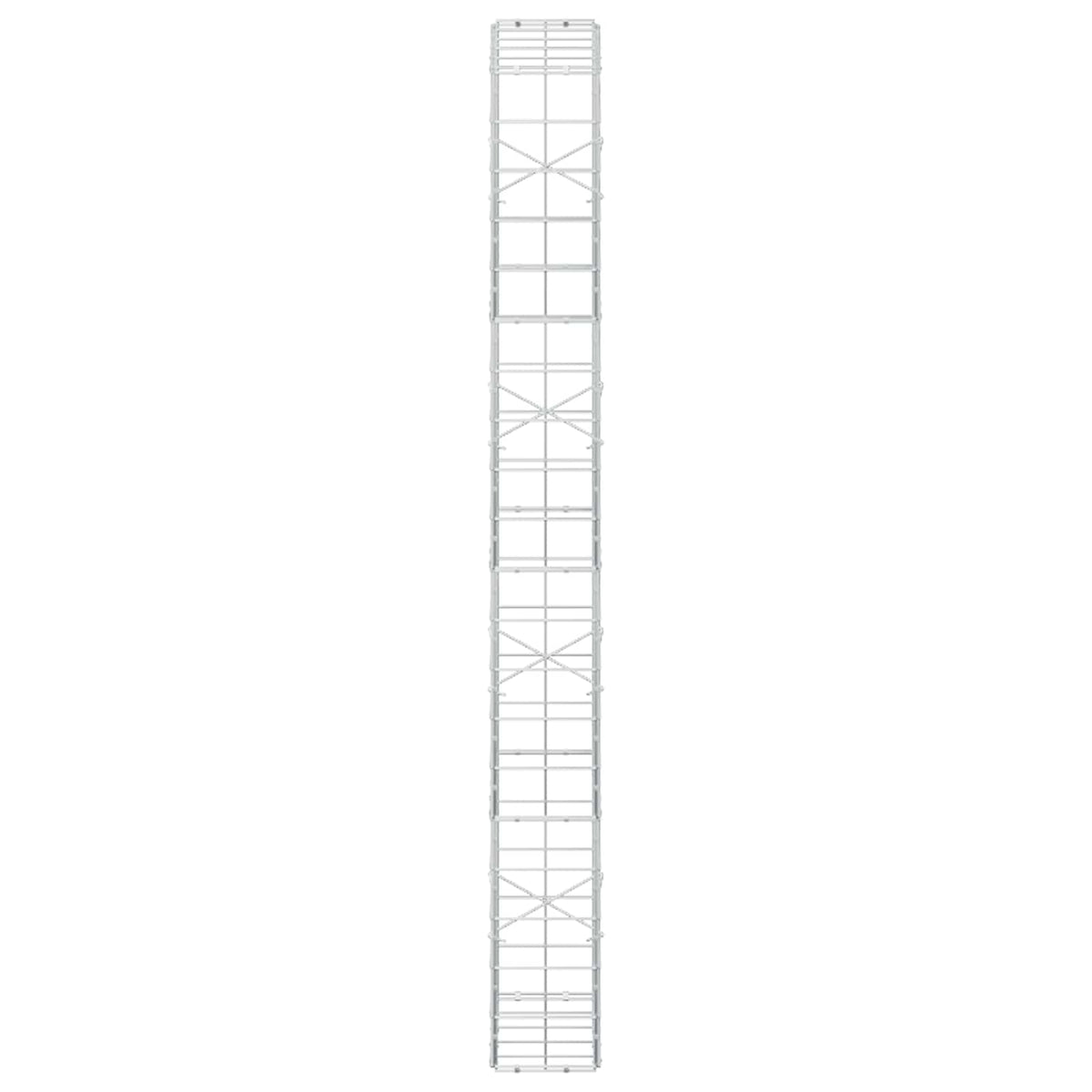 Gabion s žicom debljine 5 mm i mrežom 10x10 cm 50x20x200 cm