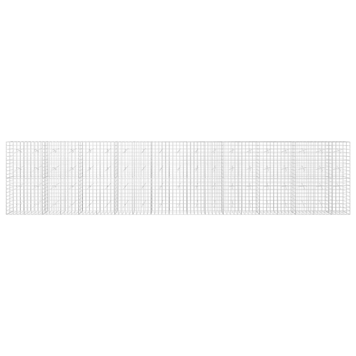Gabion s žicom debljine 5 mm i mrežom 10x10 cm 950x20x200 cm