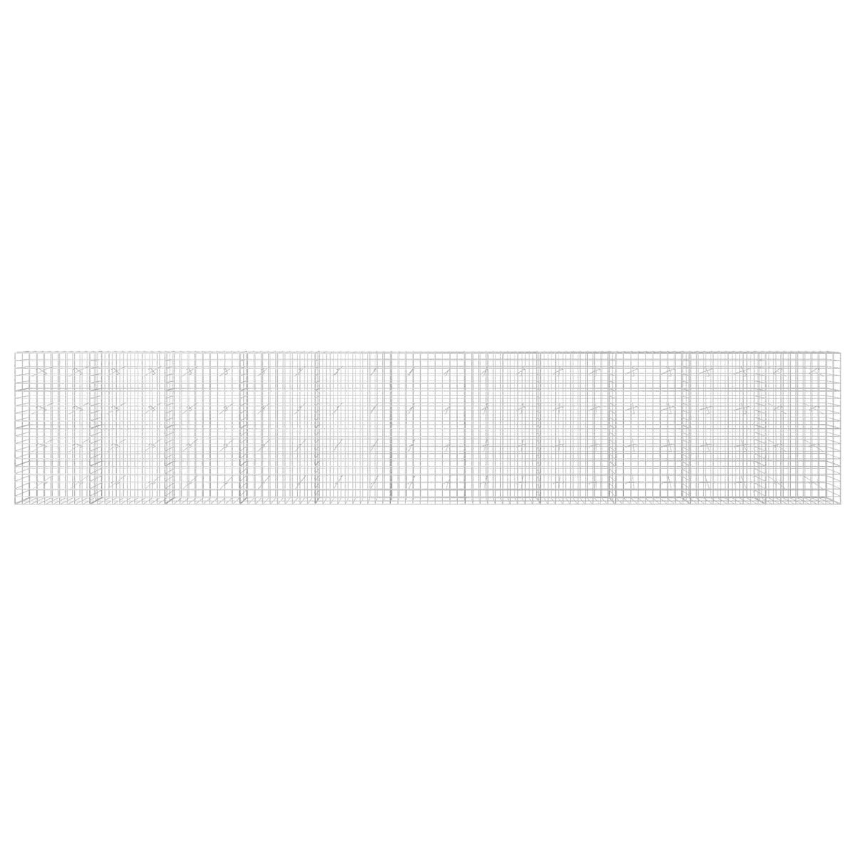 Gabion s žicom debljine 5 mm i mrežom 10x10 cm 1100x20x200 cm
