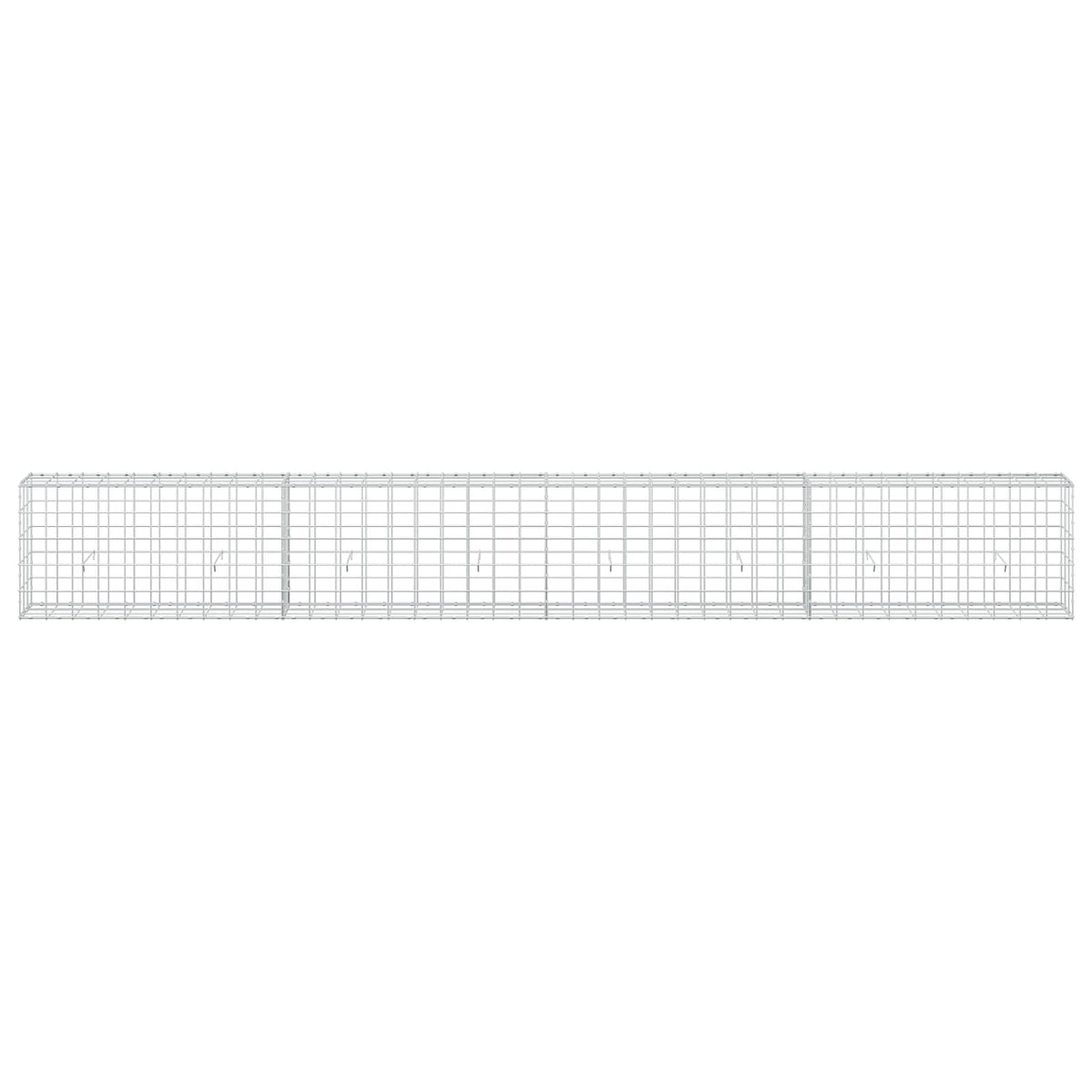 Gabion s žicom debljine 5 mm i mrežom 10x10 cm 400x30x50 cm