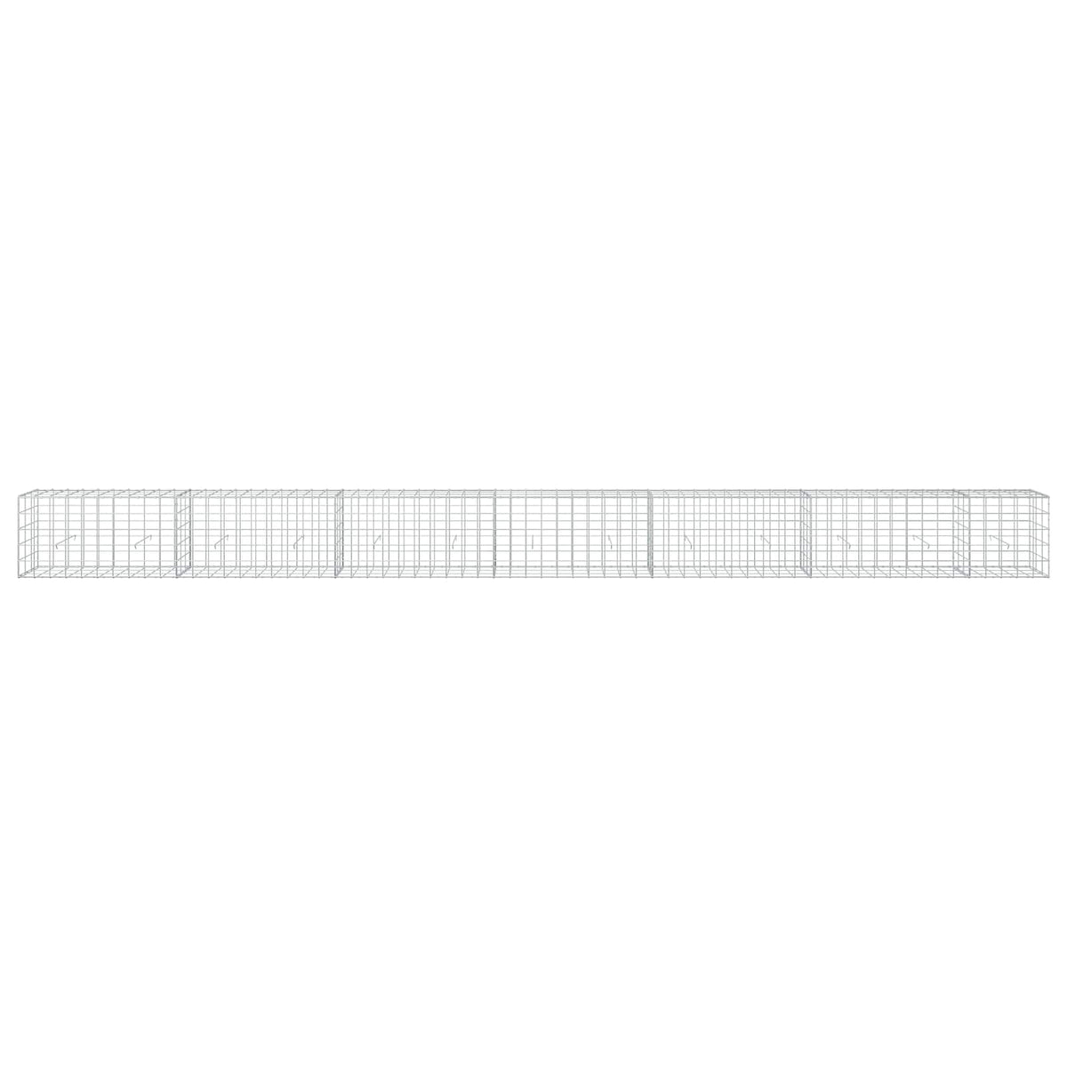 Gabion s žicom debljine 5 mm i mrežom 10x10 cm 650x30x50 cm