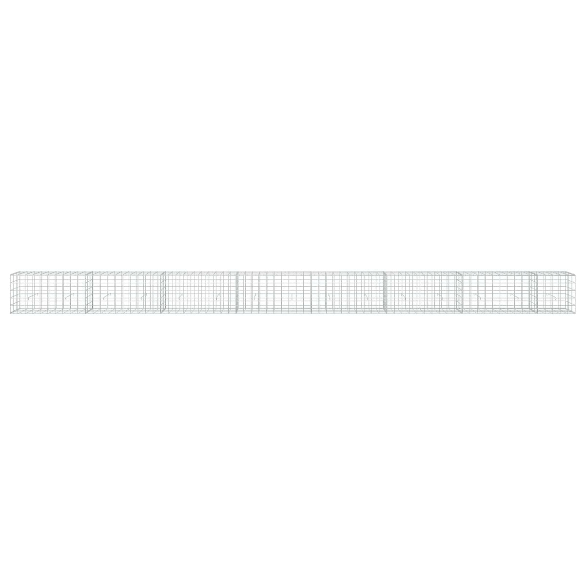 Gabion s žicom debljine 5 mm i mrežom 10x10 cm 750x30x50 cm