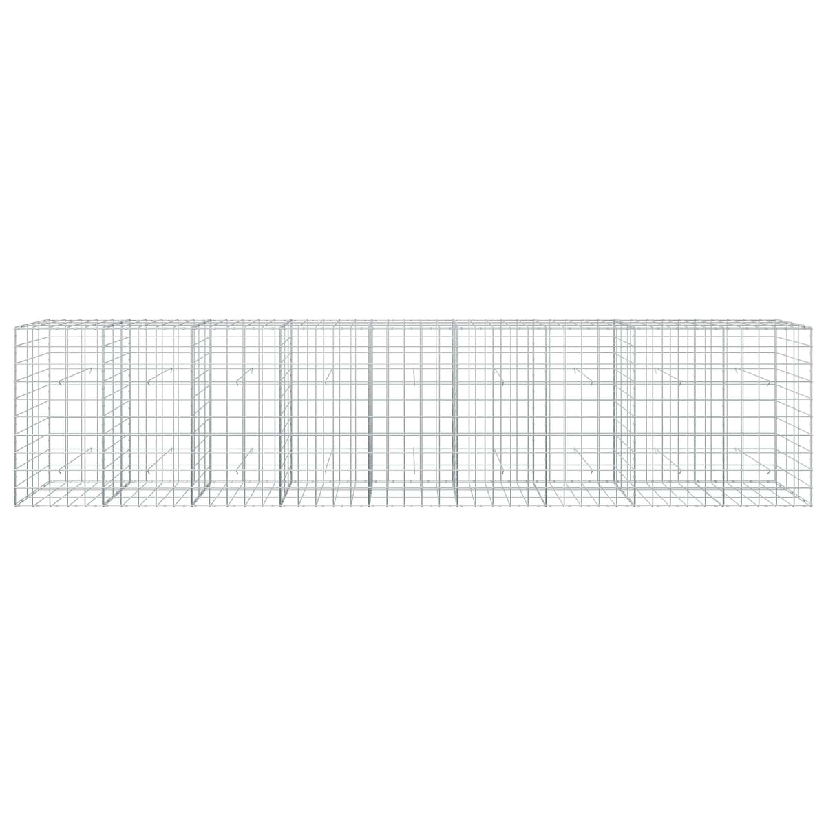 Gabion s žicom debljine 5 mm i mrežom 10x10 cm 450x30x100 cm