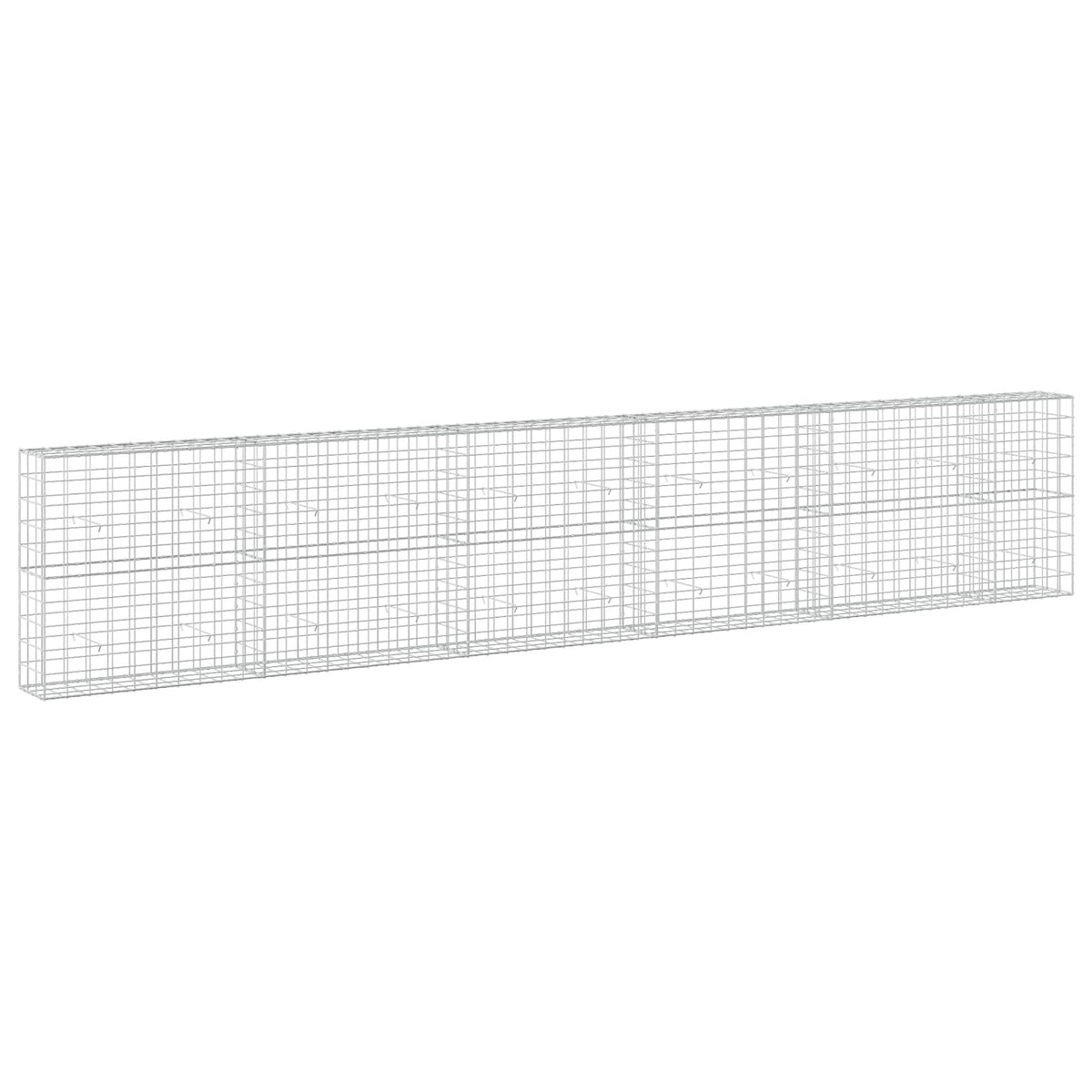 Gabion s žicom debljine 5 mm i mrežom 10x10 cm 550x30x100 cm