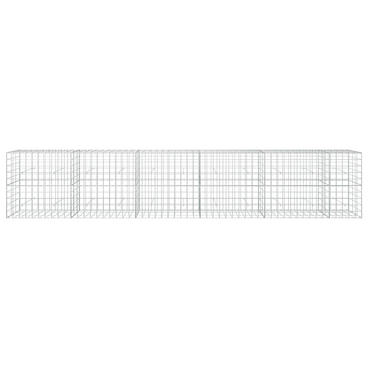 Gabion s žicom debljine 5 mm i mrežom 10x10 cm 550x30x100 cm