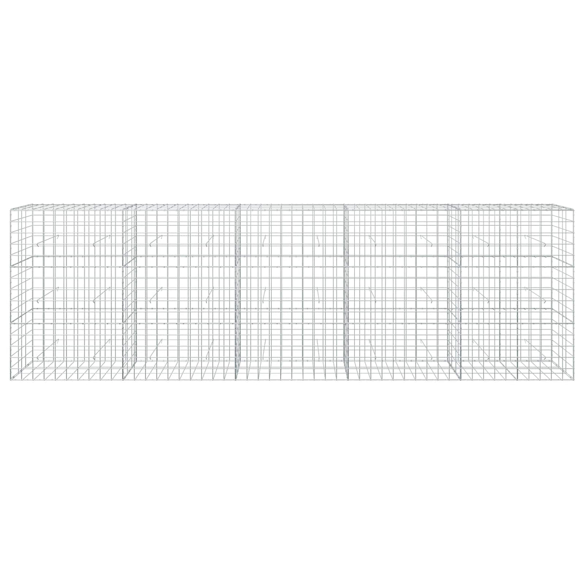 Gabion s žicom debljine 5 mm i mrežom 10x10 cm 500x30x150 cm