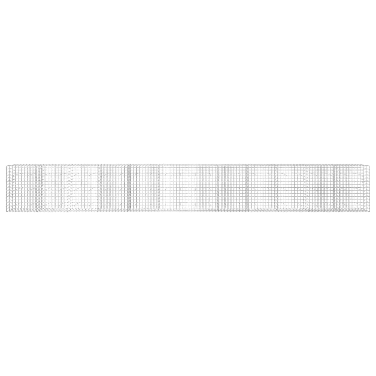 Gabion s žicom debljine 5 mm i mrežom 10x10 cm 1200x30x150 cm