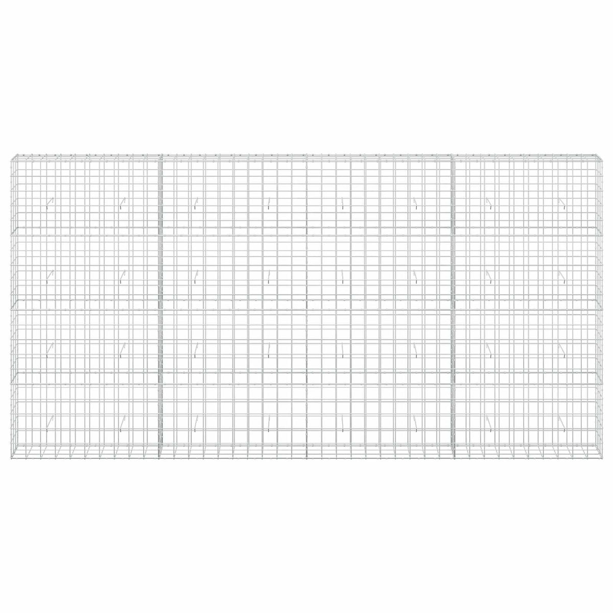 Gabion s žicom debljine 5 mm i mrežom 10x10 cm 400x30x200 cm