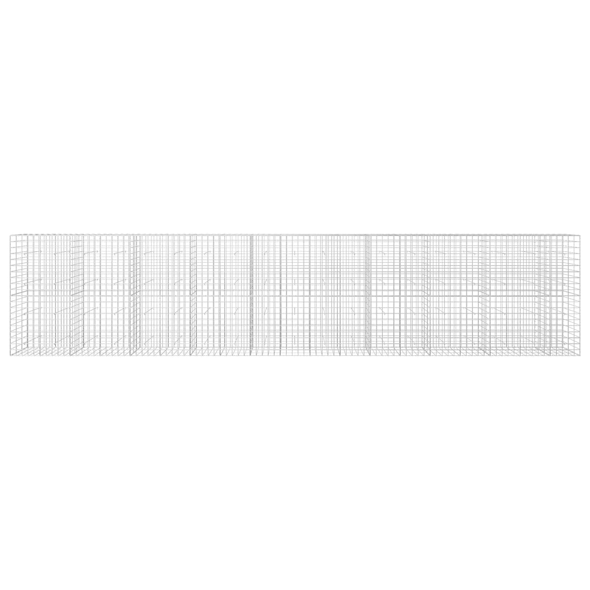 Gabion s žicom debljine 5 mm i mrežom 10x10 cm 950x30x200 cm
