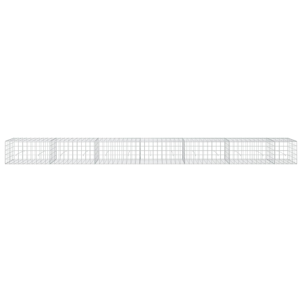 Gabion s žicom debljine 5 mm i mrežom 10x10 cm 650x50x50 cm