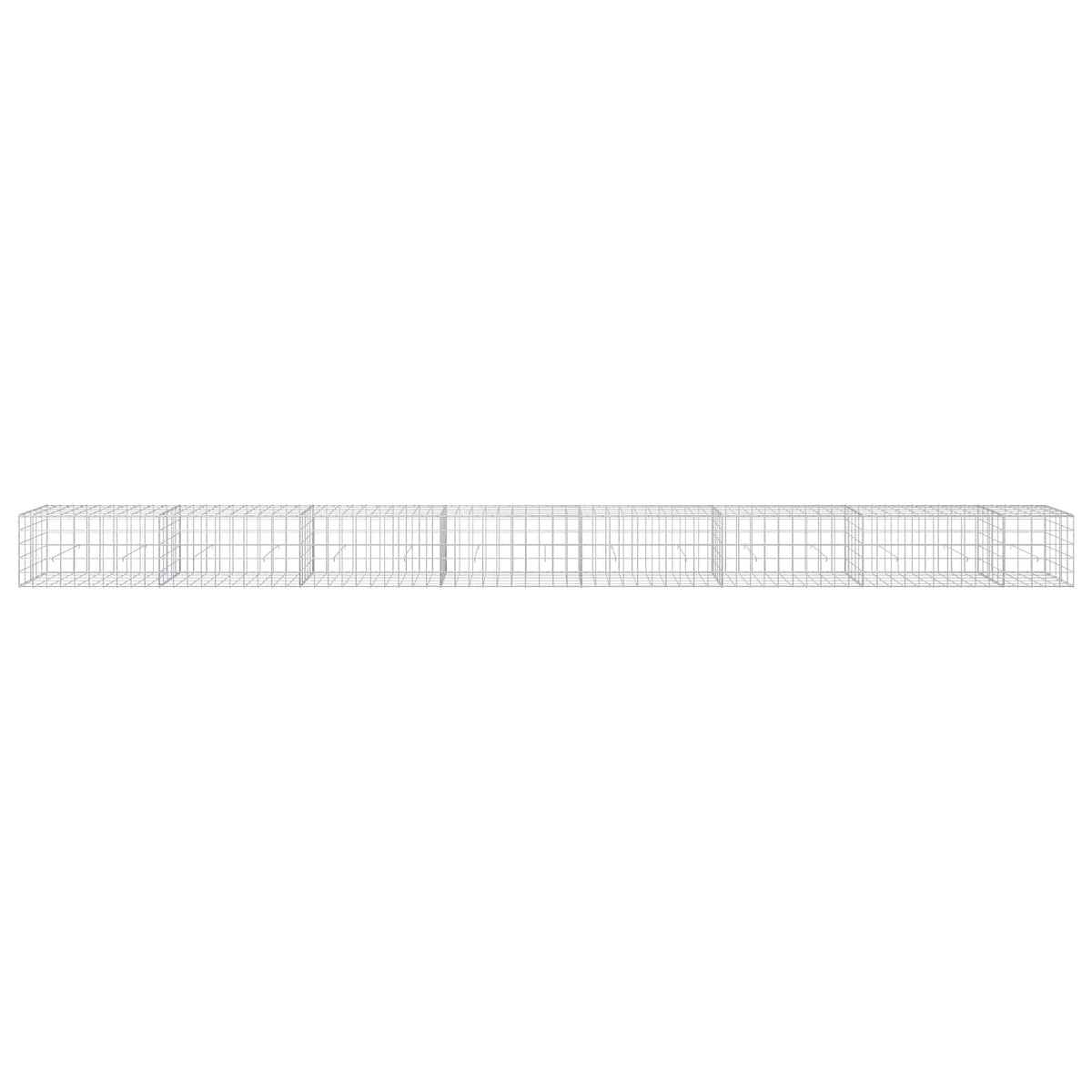 Gabion s žicom debljine 5 mm i mrežom 10x10 cm 750x50x50 cm