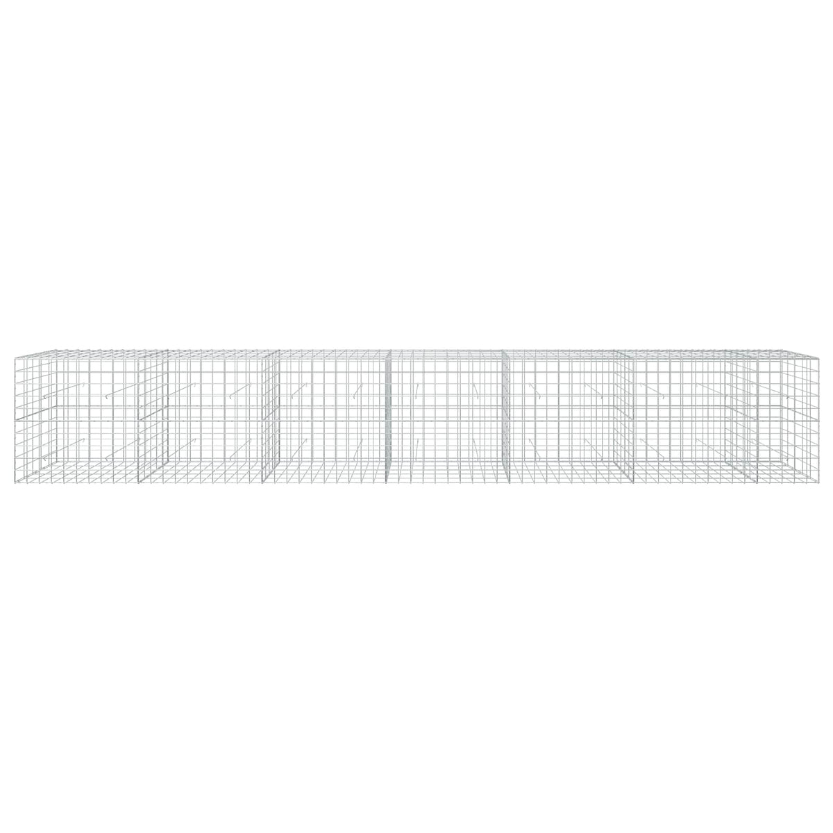 Gabion s žicom debljine 5 mm i mrežom 10x10 cm 650x50x100 cm