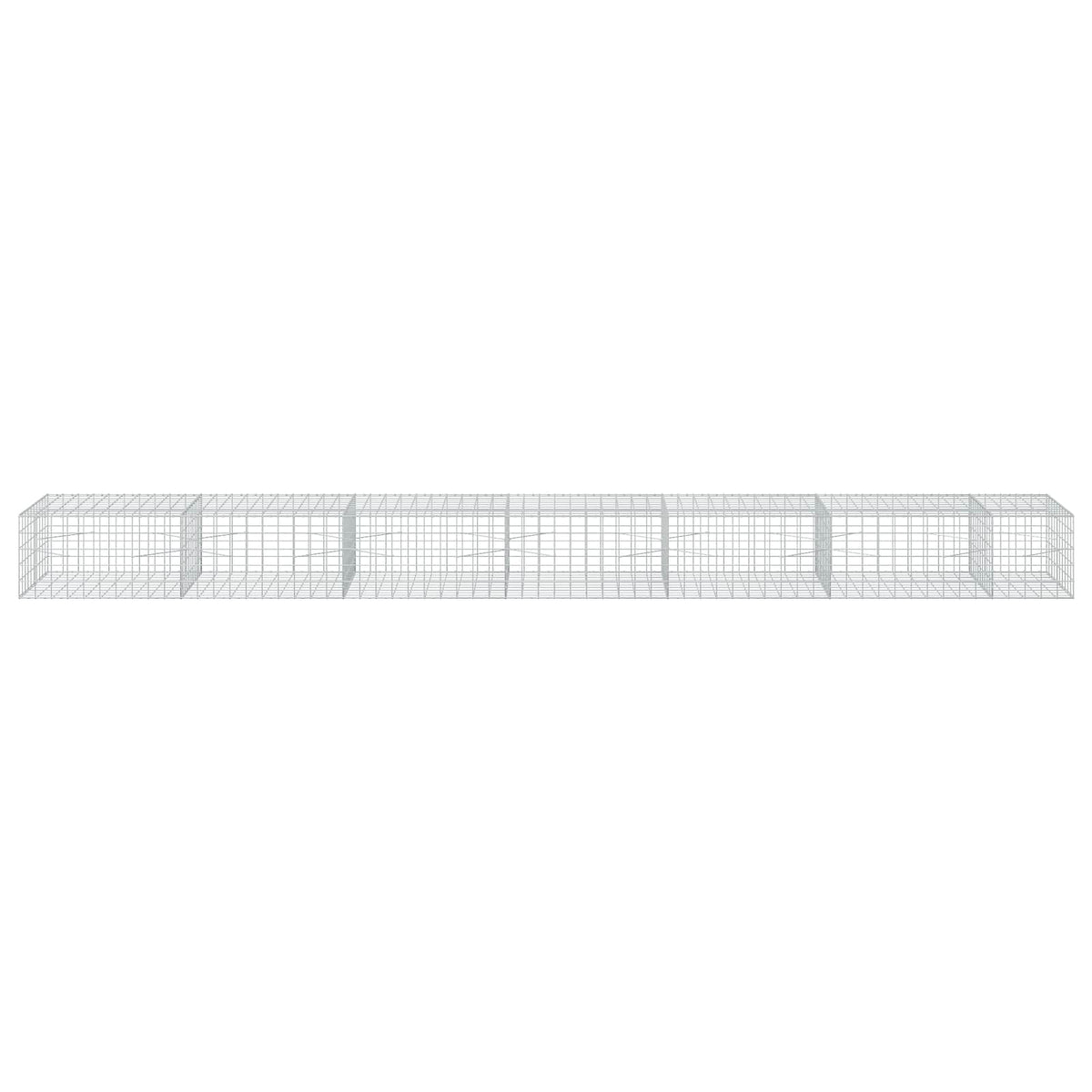 Gabion s žicom debljine 5 mm i mrežom 10x10 cm 650x100x50 cm