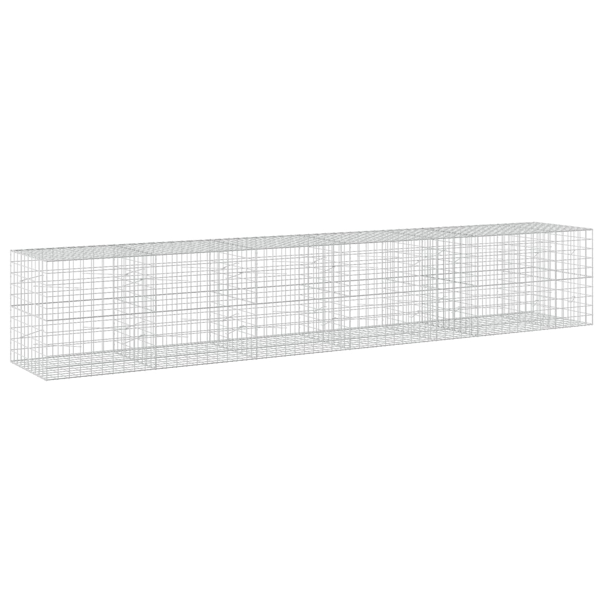 Gabion s žicom debljine 5 mm i mrežom 10x10 cm 550x100x100 cm