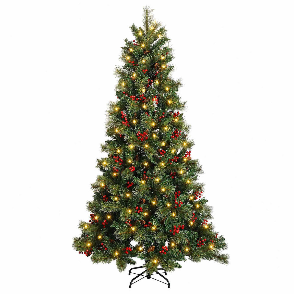 Umjetno božićno drvce s nogom 150 cm 150 LED lampica