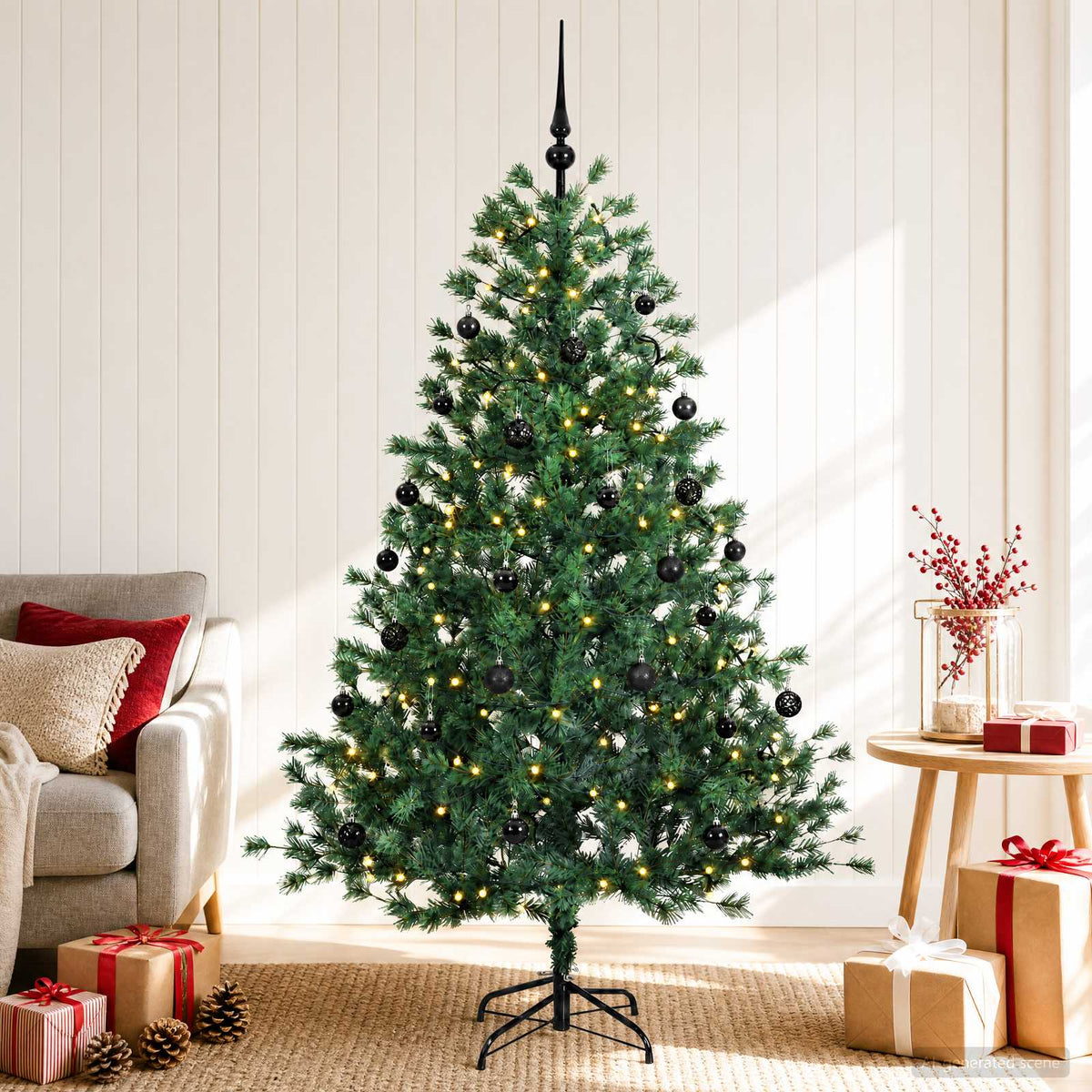 Umjetno božićno drvce s kuglicom 150 cm 150 LED lampica