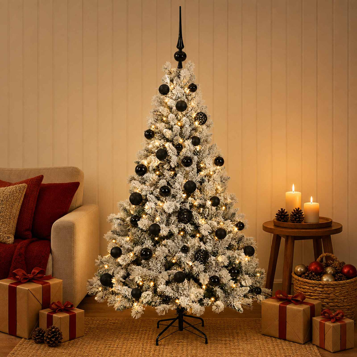 Umjetno božićno drvce s kuglicom 150 cm 150 LED lampica