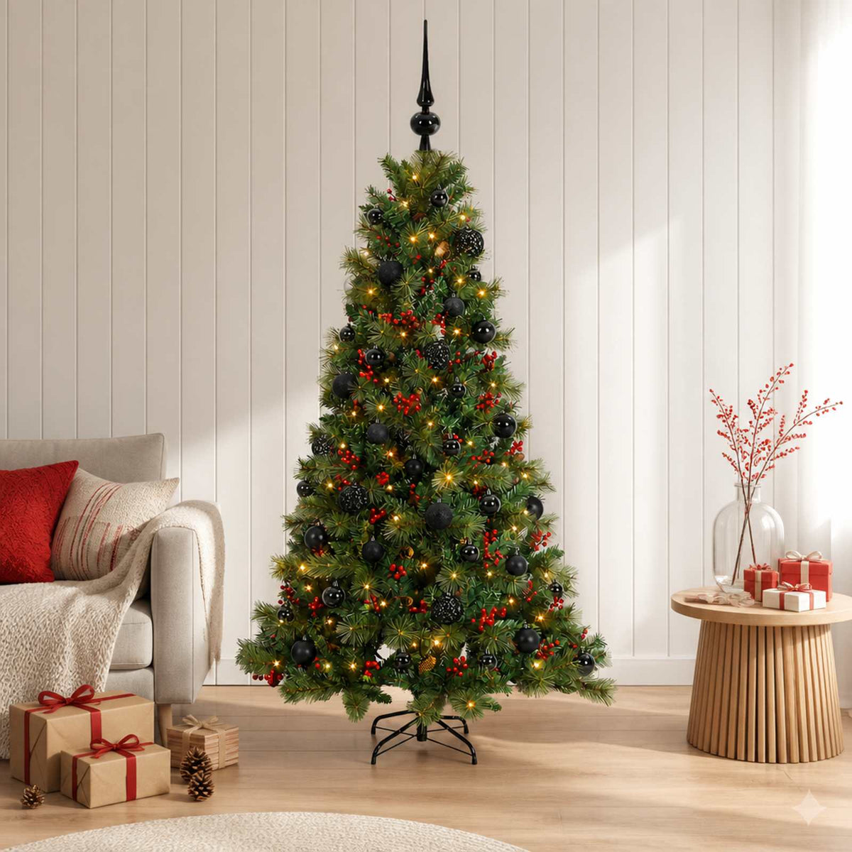 Umjetno božićno drvce s kuglicom 150 cm 150 LED lampica