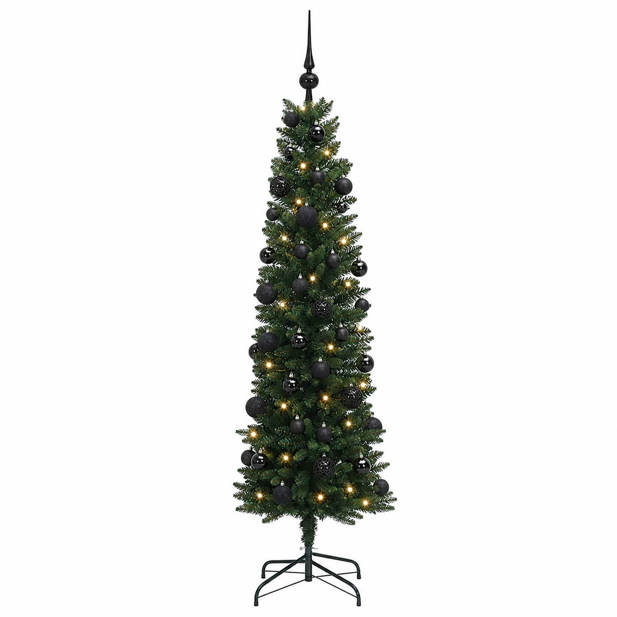 Umjetno usko božićno drvce s kuglicom 150 cm 150 LED lampica