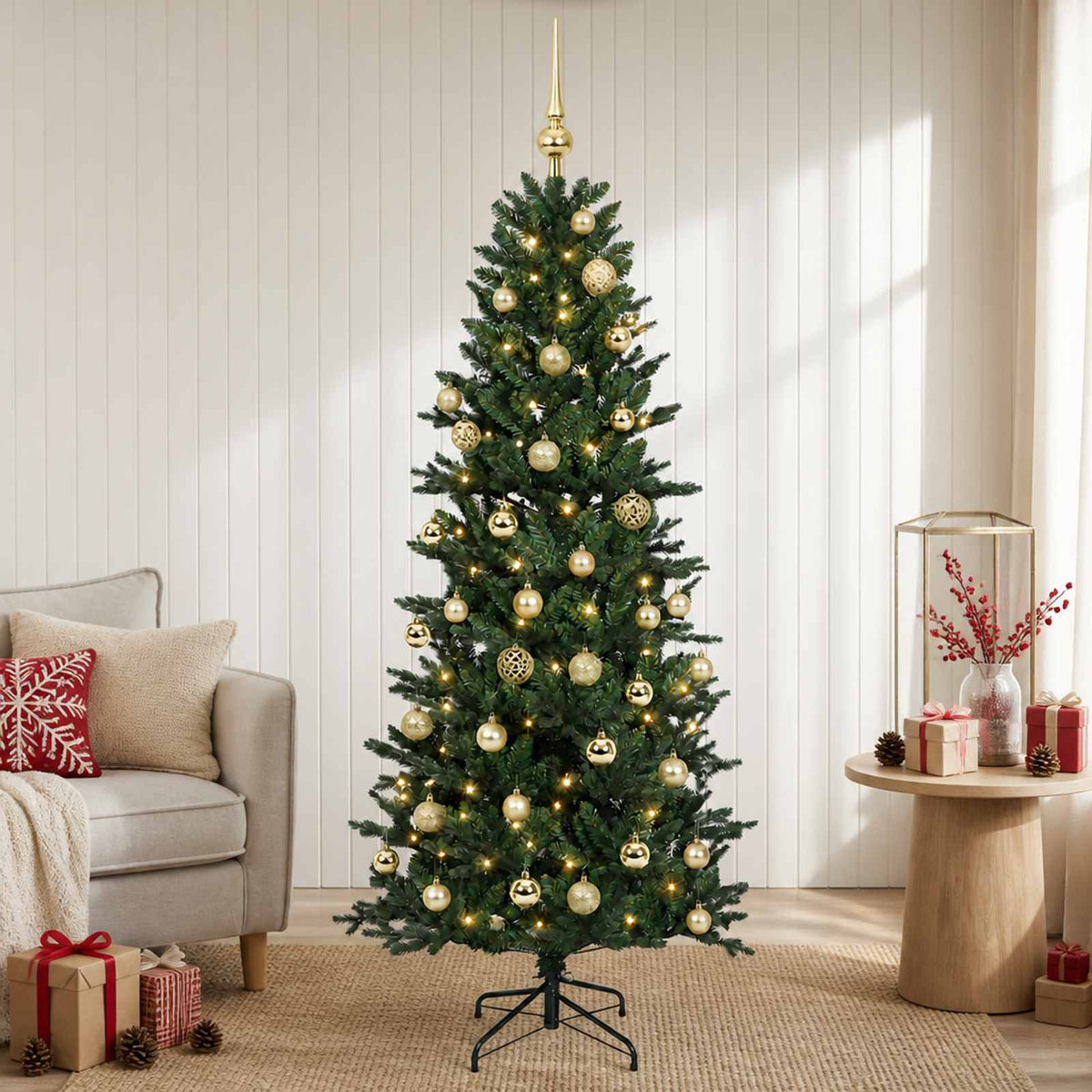 Umjetno božićno drvce s kuglicom 150 cm 150 LED lampica