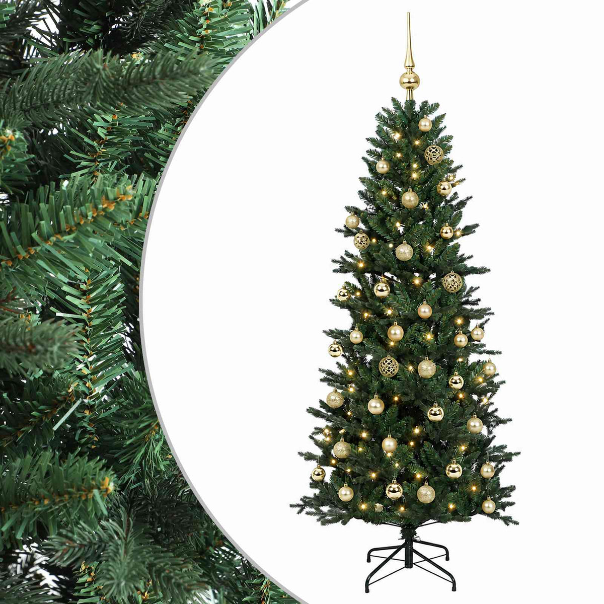 Umjetno božićno drvce s kuglicom 150 cm 150 LED lampica