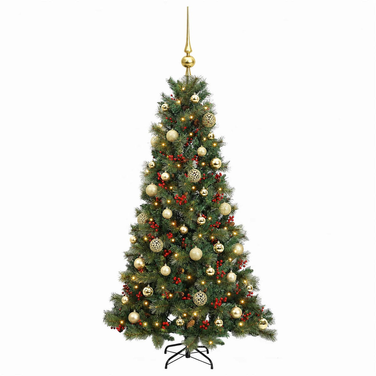 Umjetno božićno drvce s kuglicom 150 cm 150 LED lampica