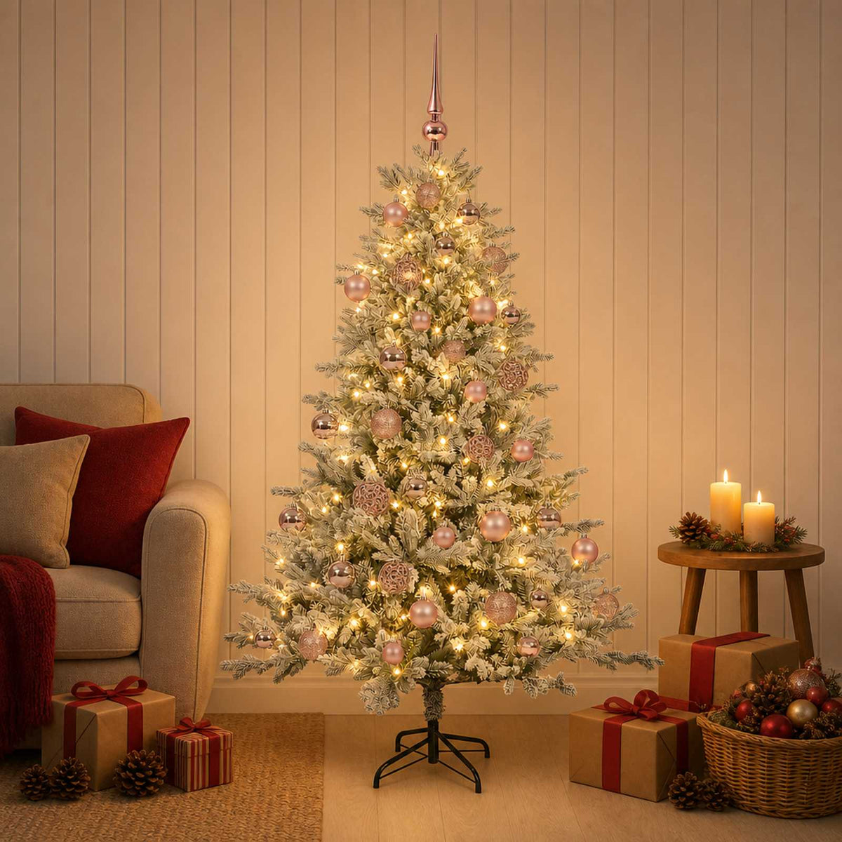 Umjetno božićno drvce s kuglicom 150 cm 150 LED lampica