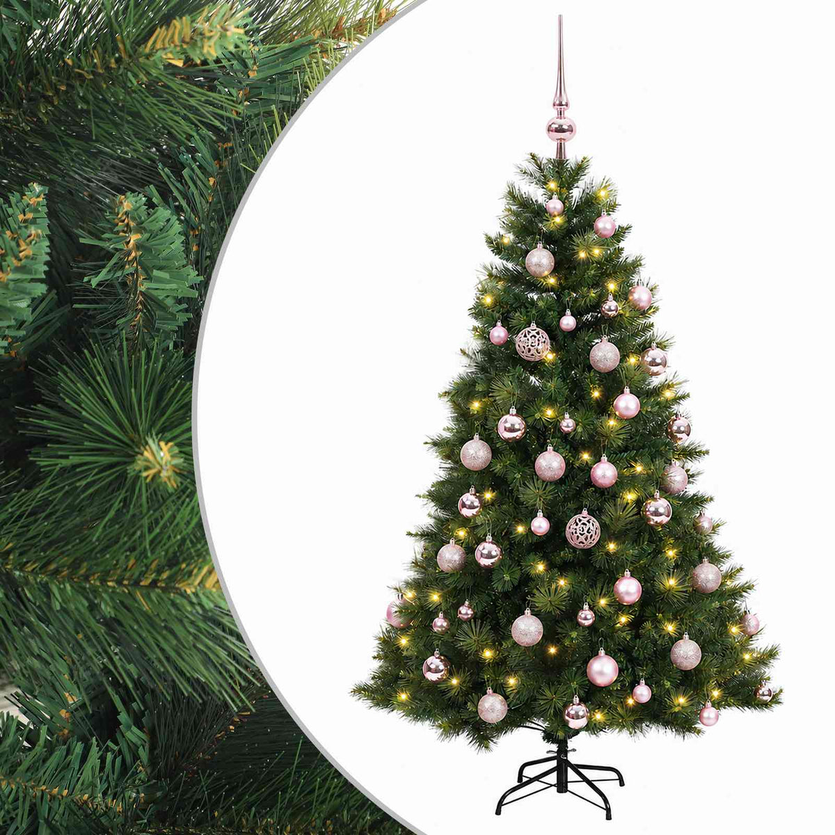 Umjetno božićno drvce s kuglicom 120 cm 150 LED lampica