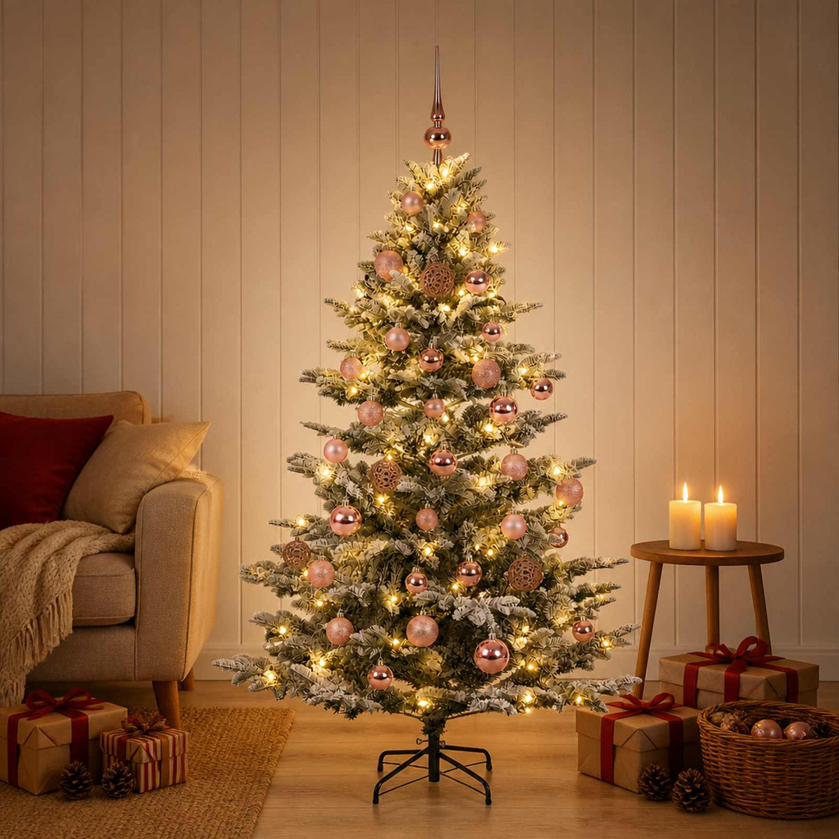 Umjetno božićno drvce s kuglicom 150 cm 150 LED lampica