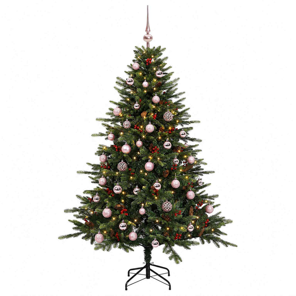 Umjetno božićno drvce s kuglicom 120 cm 150 LED lampica