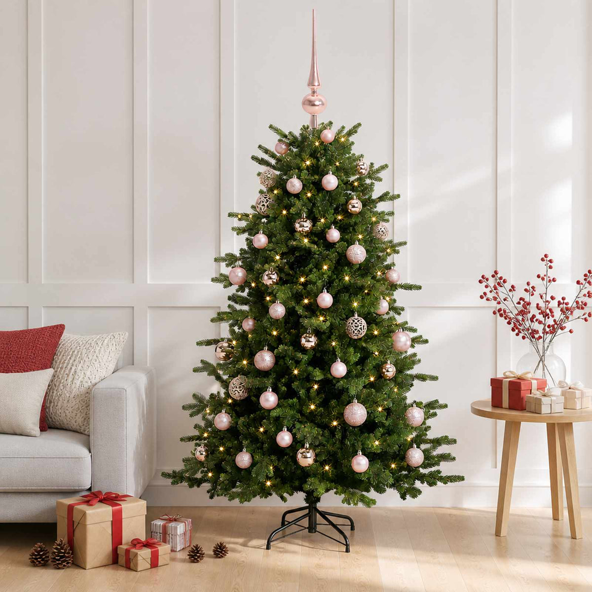 Umjetno božićno drvce s kuglicom 150 cm 150 LED lampica