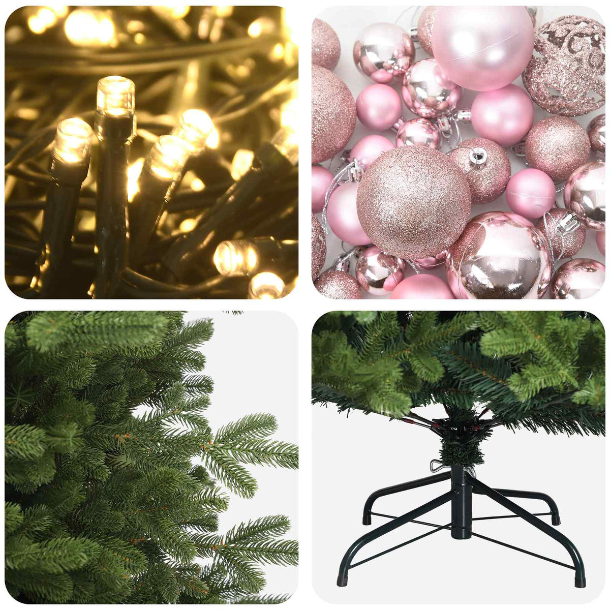 Umjetno božićno drvce s kuglicom 150 cm 150 LED lampica