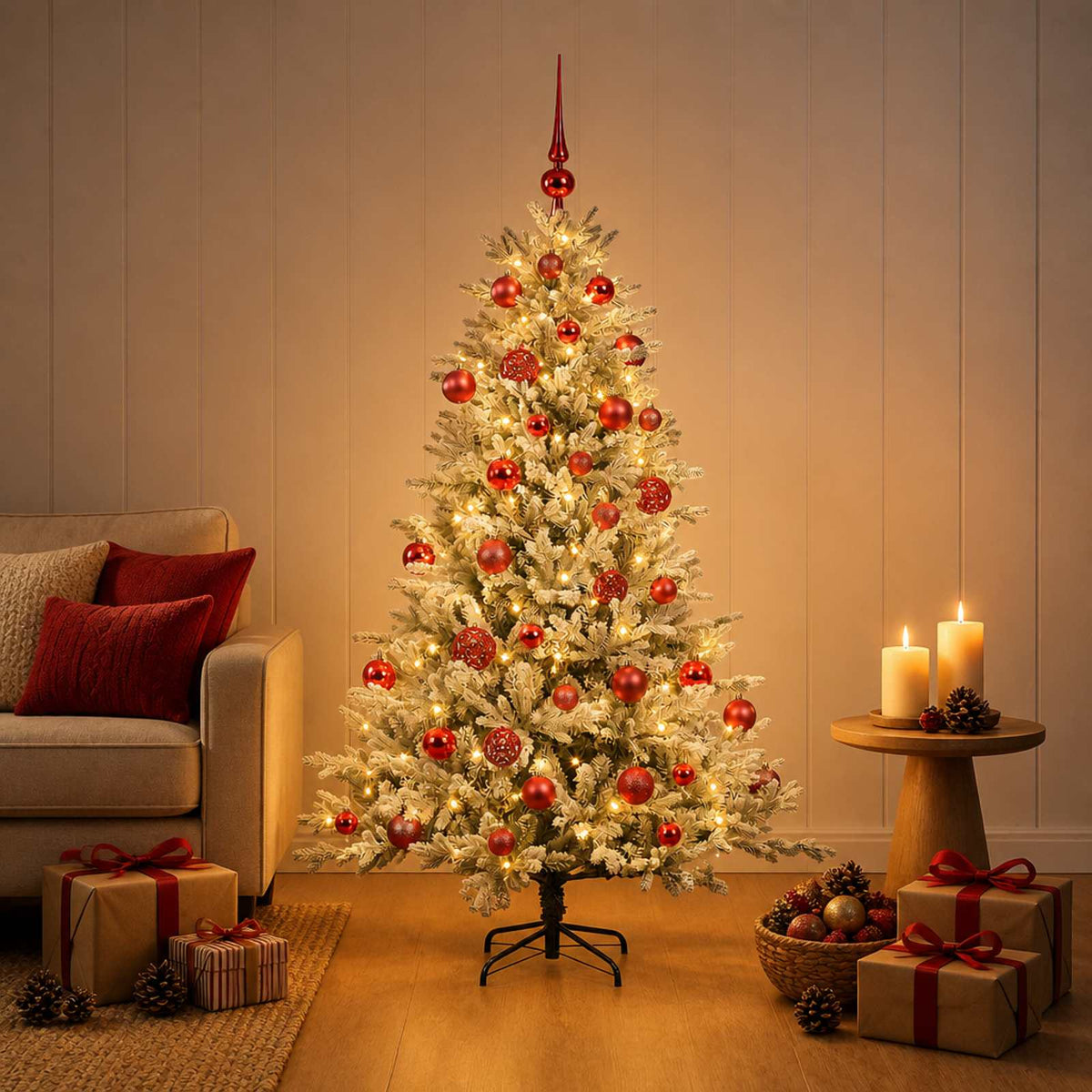 Umjetno božićno drvce s kuglicom 150 cm 150 LED lampica