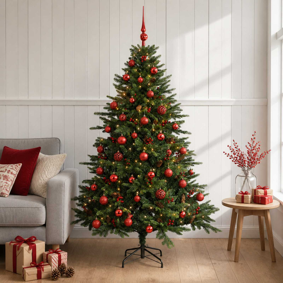 Umjetno božićno drvce s kuglicom 150 cm 150 LED lampica