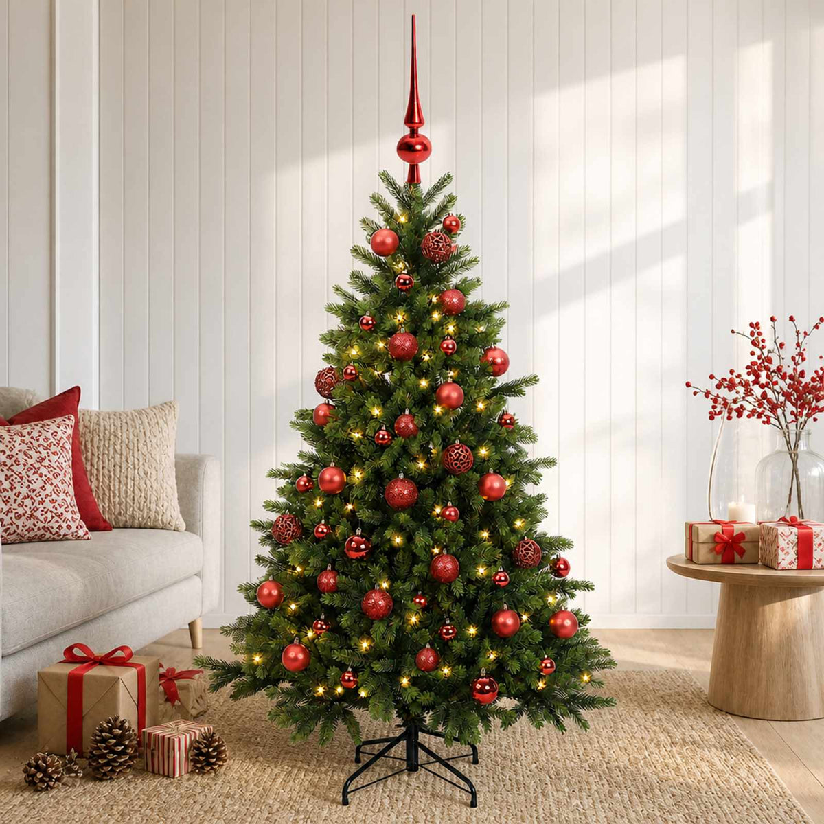 Umjetno božićno drvce s kuglicom 150 cm 150 LED lampica