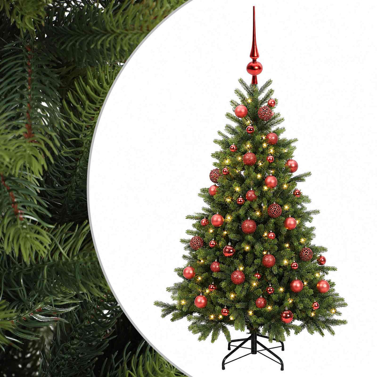Umjetno božićno drvce s kuglicom 150 cm 150 LED lampica