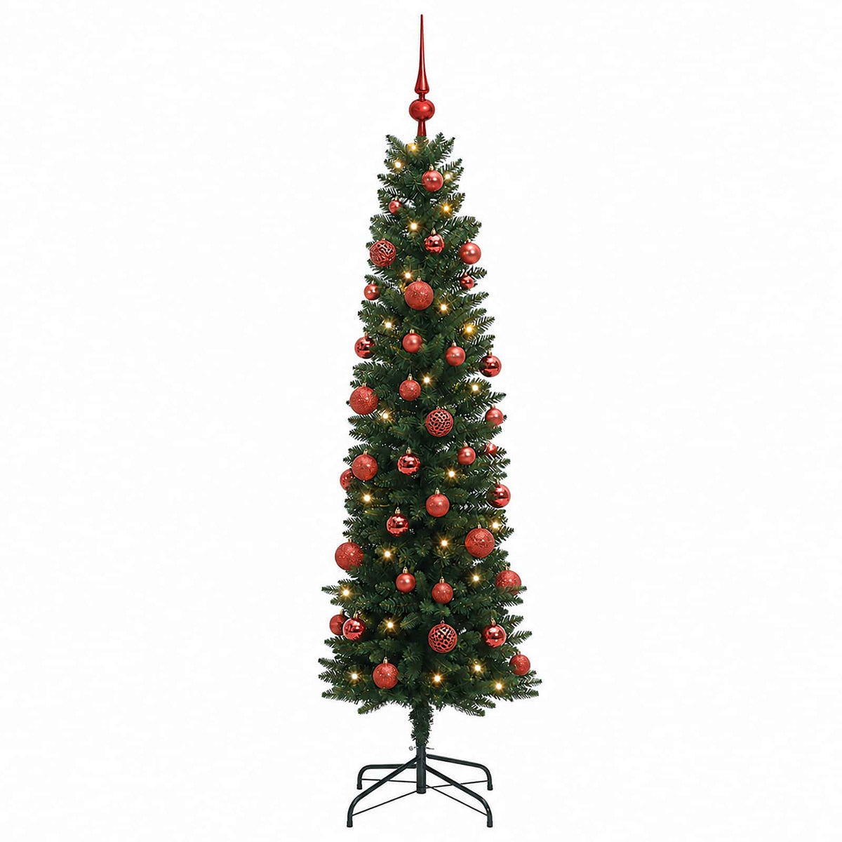 Umjetno usko božićno drvce s kuglicom 150 cm 150 LED lampica