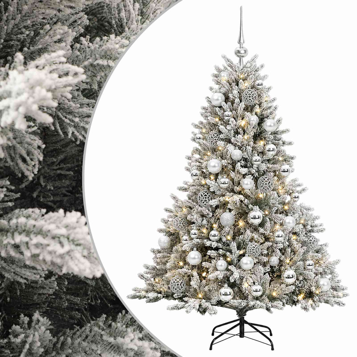 Umjetno božićno drvce s kuglicom 120 cm 150 LED lampica