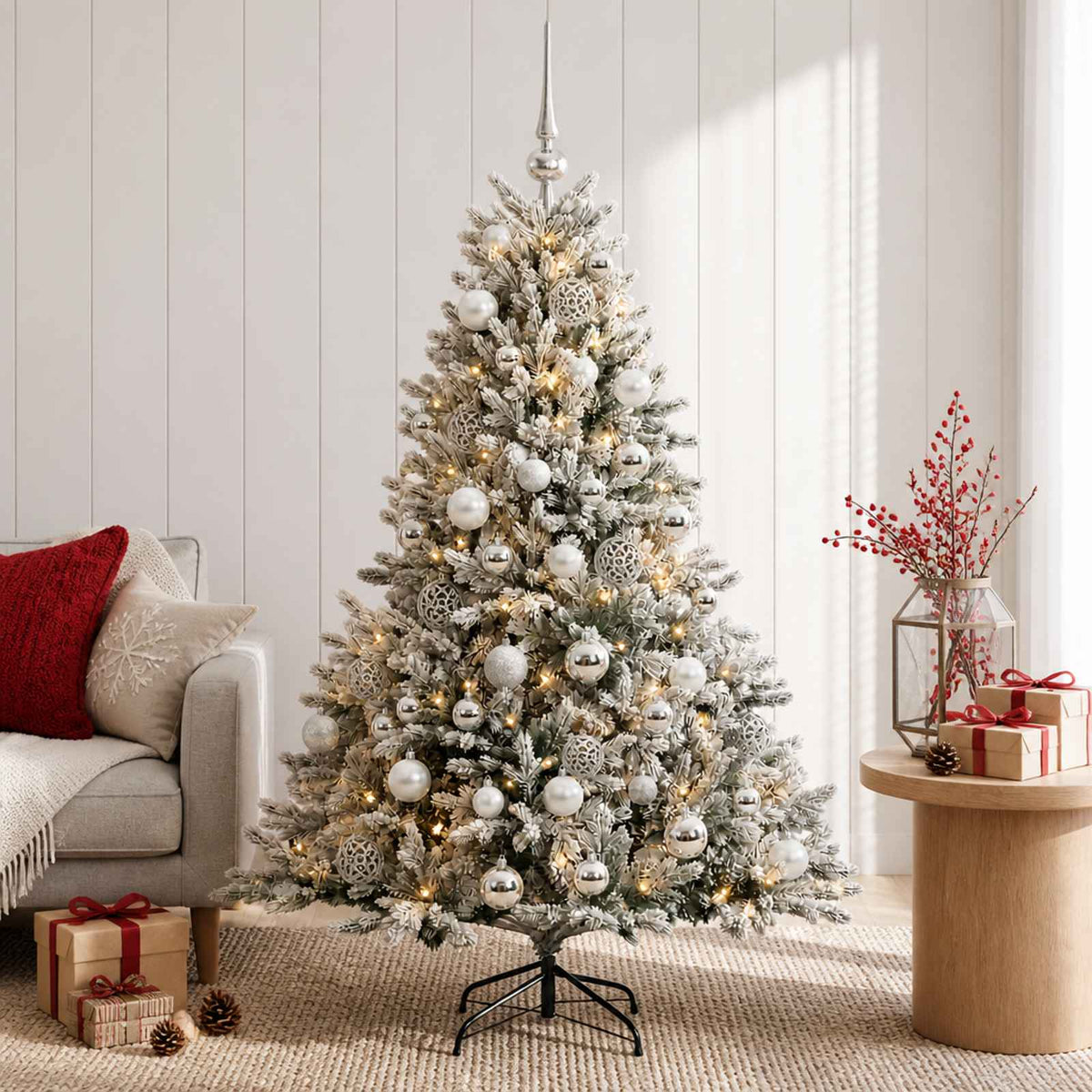 Umjetno božićno drvce s kuglicom 120 cm 150 LED lampica