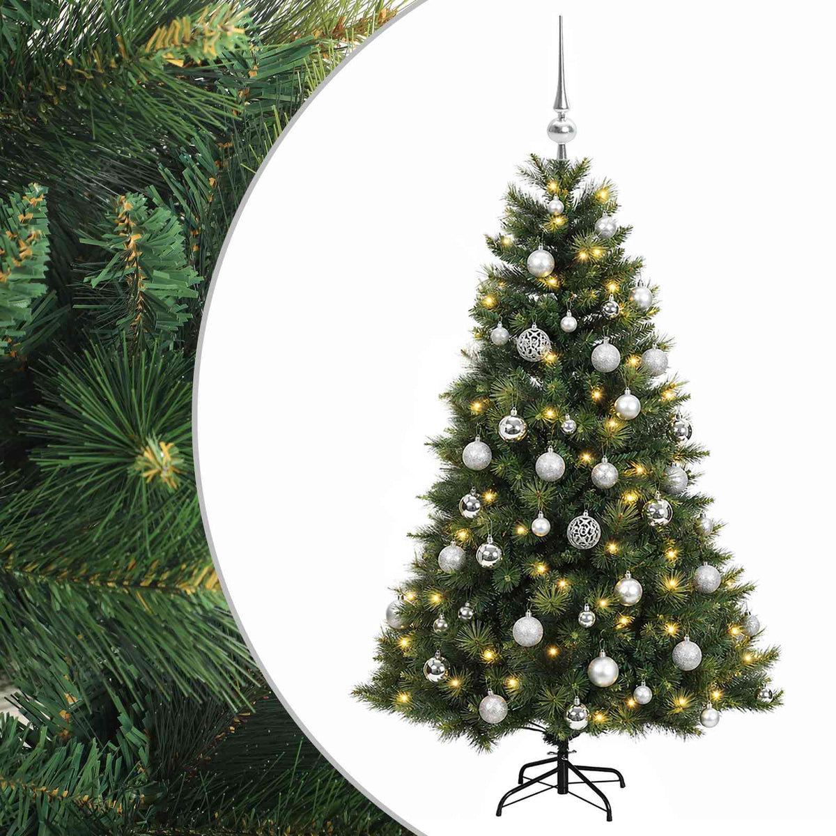 Umjetno božićno drvce s kuglicom 150 cm 150 LED lampica